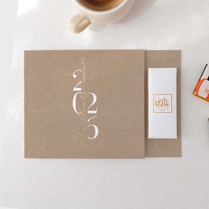 Carte avec deux chocolats