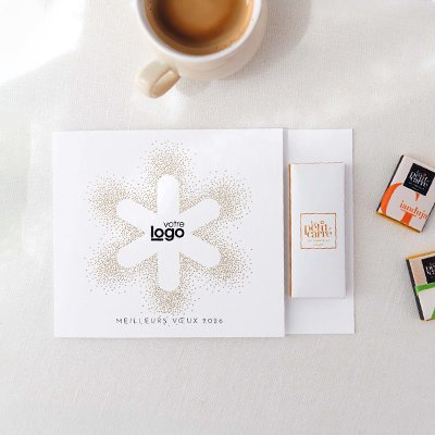 Carte avec deux chocolats