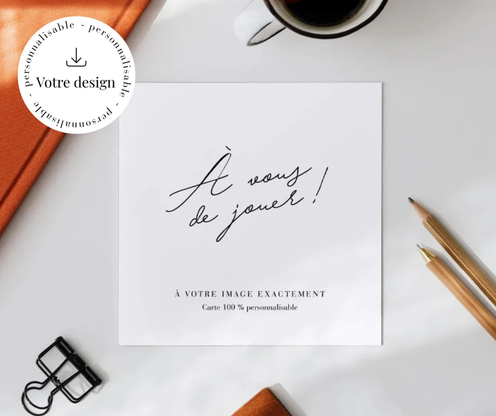 Carte de voeux sur mesure